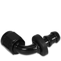 6AN Fitting 90 Deg Single Barb, Blk - Atomic, 6AN Fitting 90 Degree, Socketless, Black