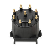 Blk Dist Cap,GM HEI,Late Model, Ext Coil - Black Distributor Cap, GM HEI, Late Model, Ext Coil