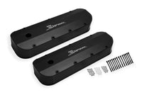 SNIPER FAB ALUM V/C BLK BBC 396-454,THCK - Sniper Valve Cover - Fabricated Aluminum - BBC - Black