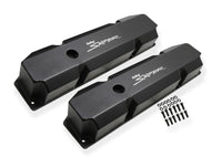 SNIPER ALUM V/C BLK BBM 383-440,S BOLT - Sniper Valve Cover - Fabricated Aluminum - Chrysler BB - Short Bolt - Black