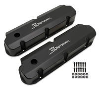 SNIPER FAB ALUM VALVE CVR SBF, BLK - Sniper Valve Cover - Fabricated Aluminum - Ford Small Block - Tall - Black