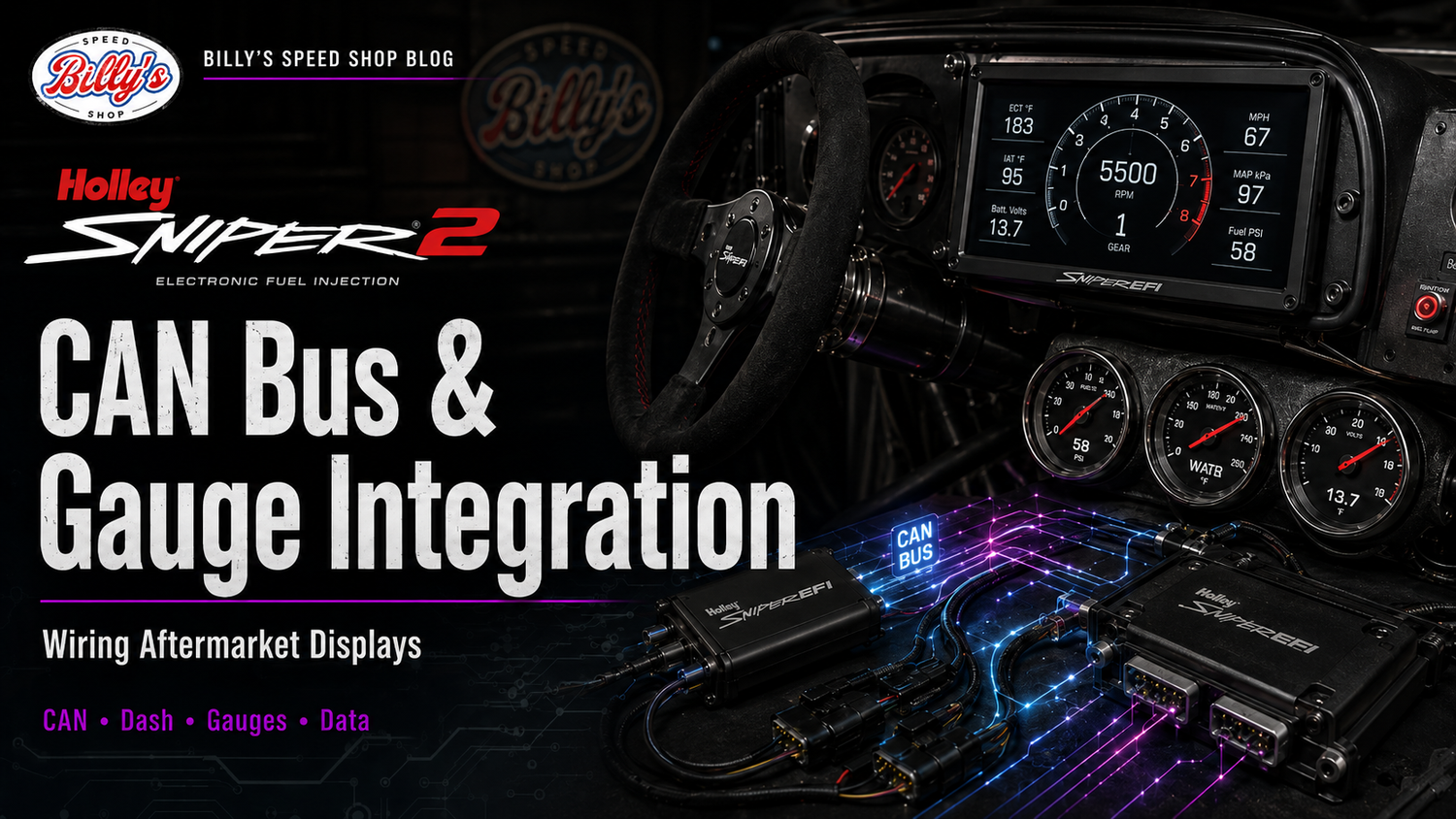 Holley Sniper 2 CAN Bus and Aftermarket Gauge Wiring Guide