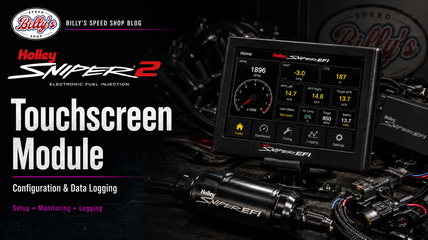 Holley Sniper 2 Touchscreen Module: Setup, Data Logging, and Dash Integration