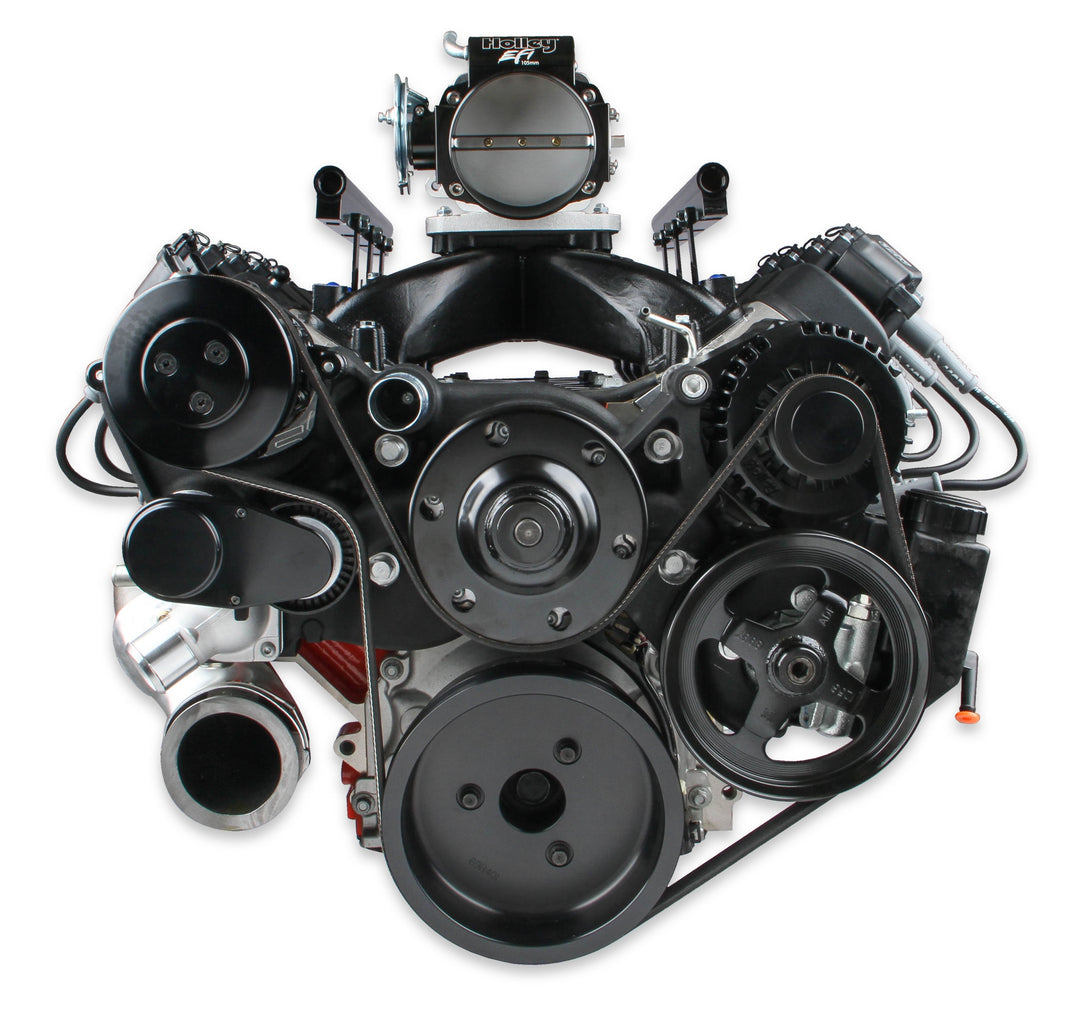 Holley Premium Black Mid-Mount LS7 Complete Accessory System - Dry Sump - Photo - Primary Side