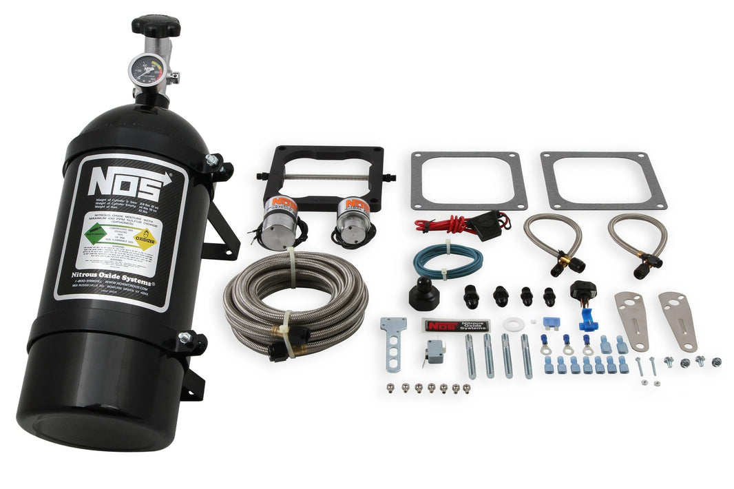 BIG SHOT 190-300 HP HOLLEY, BLACK - NOS Big Shot Wet Nitrous System for 4150 4-Barrel Carburetor