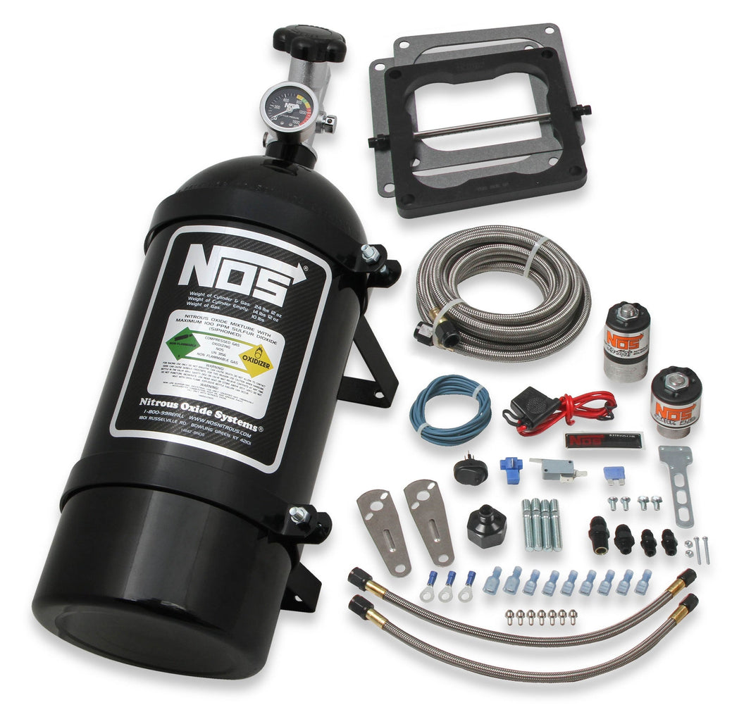 BIG SHOT (190-300 HP), BLACK - NOS Big Shot Wet Nitrous System for 4500 4-barrel Carburetor