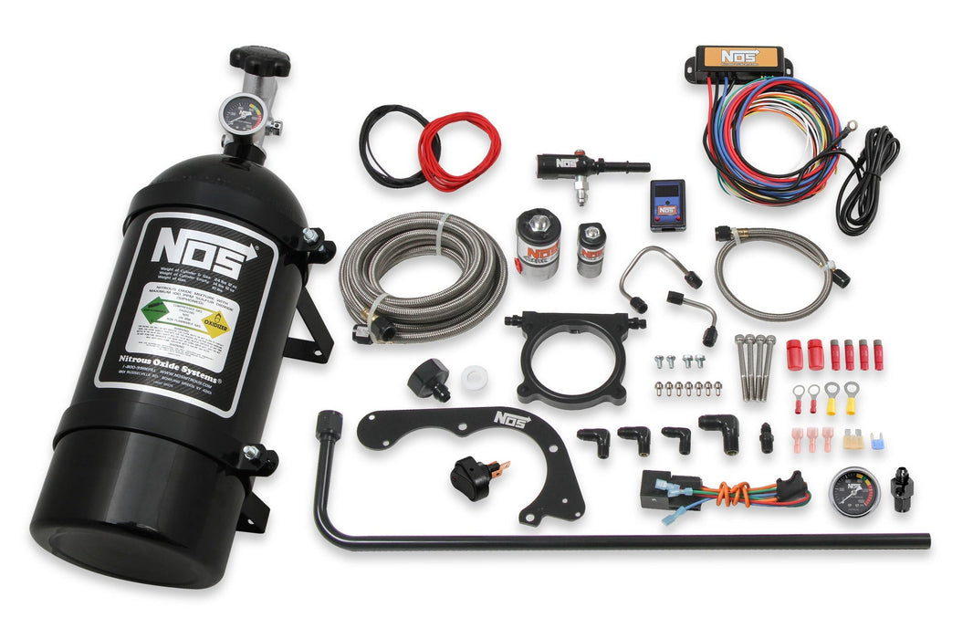 BLACK FORD MUSTANG COYOTE KIT W/BOTTLE - NOS Plate Wet Nitrous System - Ford