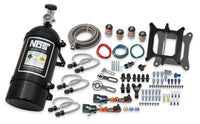 PRO 2 STAGE V8 HOLLEY 4BBL W/10 BOTTLE - NOS Pro Two-Stage Wet Nitrous System for 4150 4-barrel Carburetor-Black