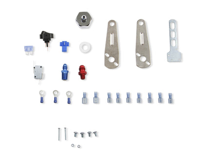 SHOW 6.71 BLOWER SYSTEM - NOS Supercharger Nitrous System,Polished Plate,Red/Blue Plumbing,Blue Bottle