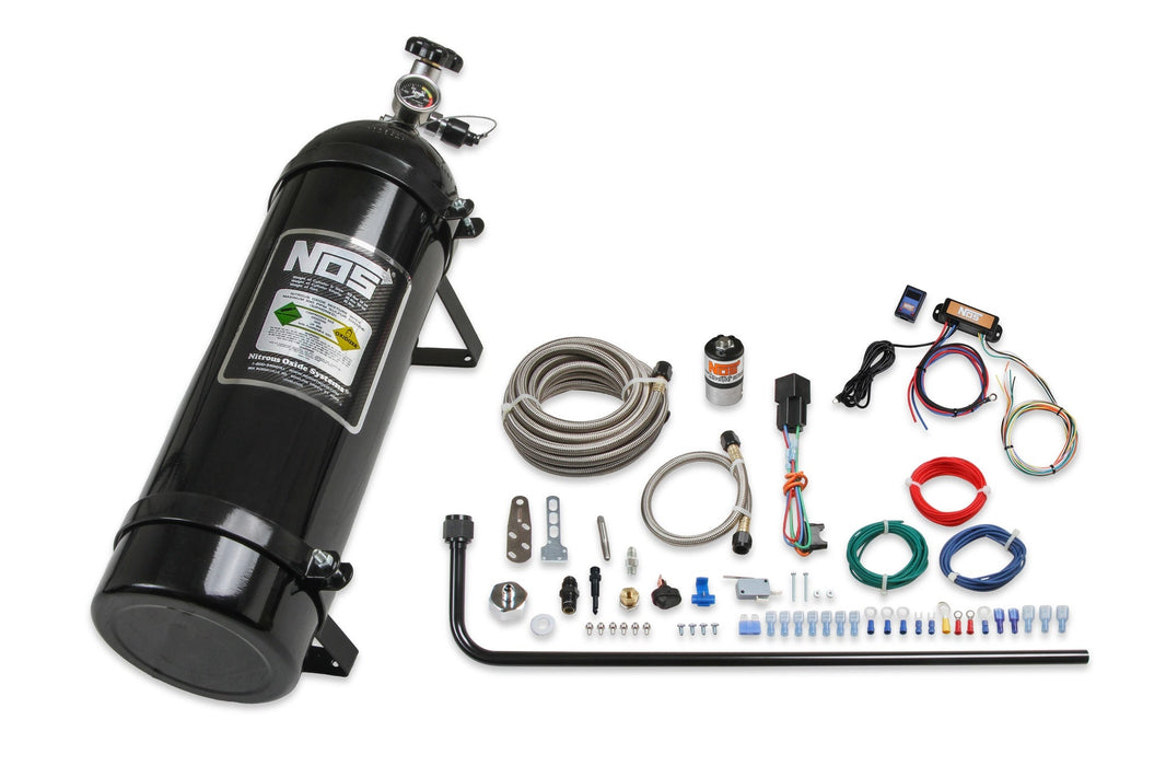 DRY DIESEL SYSTEM 15LB BOTTLE BLACK - NOS Diesel Nitrous System w/ Mini 2 Stage Controller