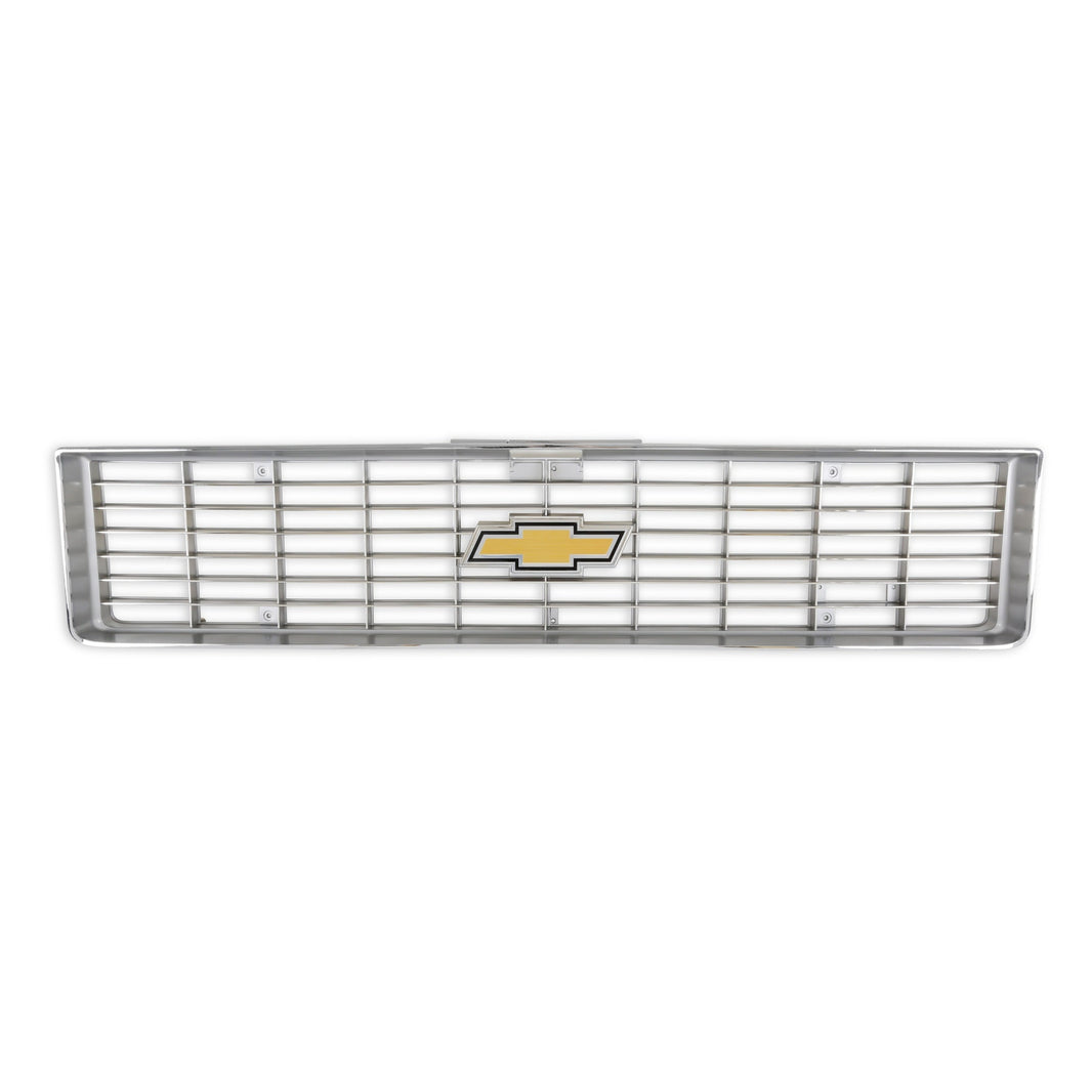 1973-1974 C/K GRILLE W/ BOWTIE - CHR/GRY - BROTHERS Trucks C/K Chevy Grille - w/ Bowtie - Chrome