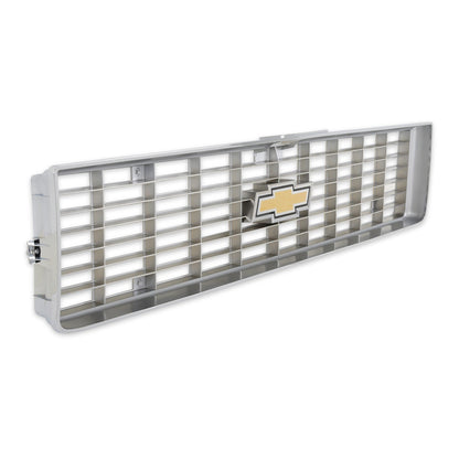 1973-1974 C/K GRILLE W/ BOWTIE - CHR/GRY - BROTHERS Trucks C/K Chevy Grille - w/ Bowtie - Chrome