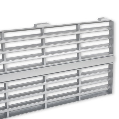 83-84 C/K GRL W/ BOW SGL HL W/O MOLD SIL - BROTHERS Trucks C/K Grille - w/ Bowtie - w/o Molding - Single Headlight - Silver