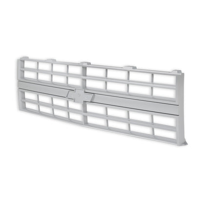 85-87 C/K GRL W/ BOW SGL HL W/O MOLD SIL - BROTHERS Trucks C/K Grille - w/ Bowtie - w/o Molding - Single Headlight - Silver