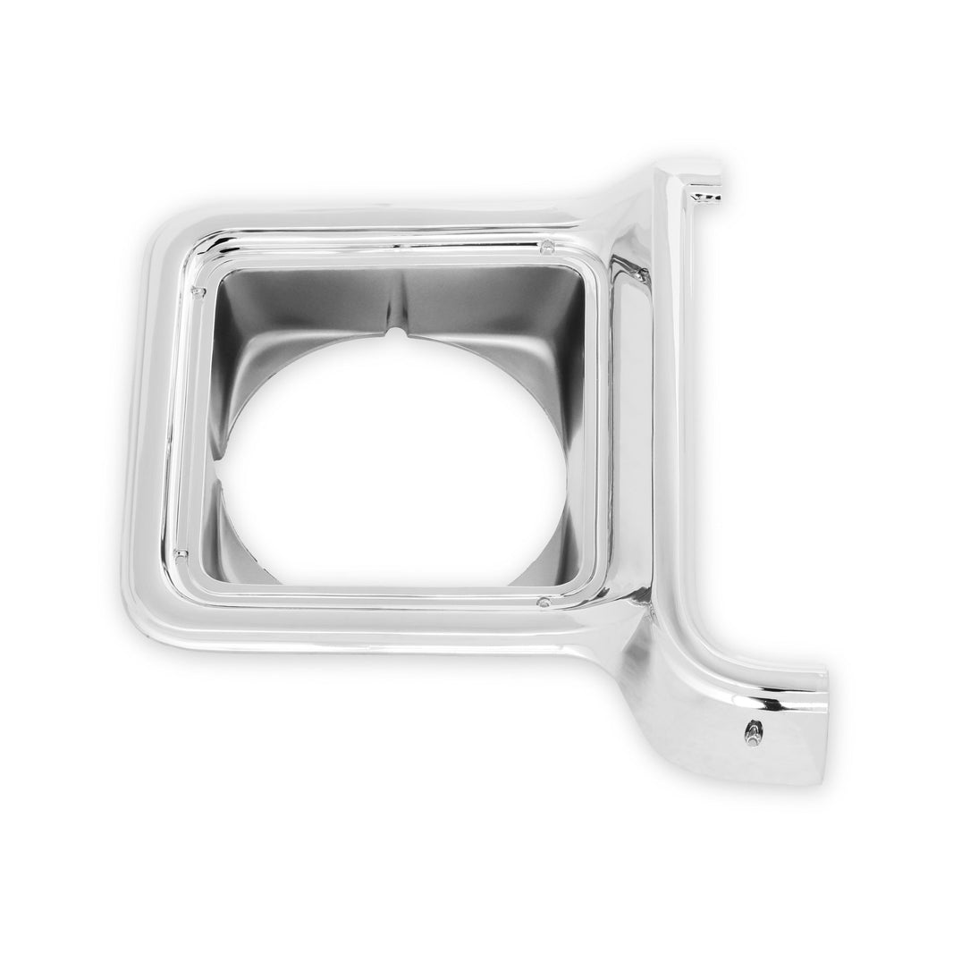 1973-1978 C10 H/L DOOR RND CHR/SLV/BLK R - BROTHERS Trucks C/K Headlight Bezel - RH