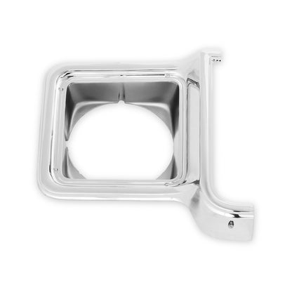 1973-1978 C10 H/L DOOR RND CHR/SLV/BLK R - BROTHERS Trucks C/K Headlight Bezel - RH