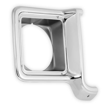 1973-1978 C10 H/L DOOR RND CHR/SLV/BLK R - BROTHERS Trucks C/K Headlight Bezel - RH