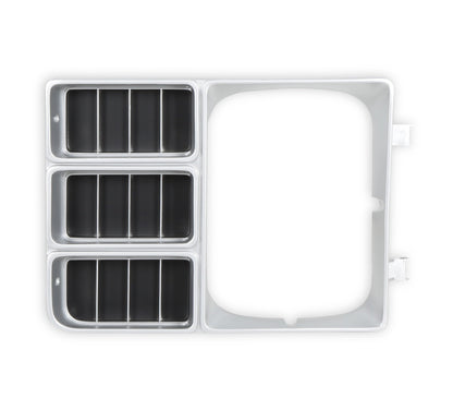 1981-1982 C10 H/L DOOR BLK/ARG SING RE L - Brothers Trucks  Headlight Bezel - Single Square Head Light - Left