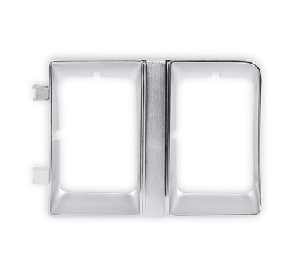 1981-1982 C10 H/L DOOR CHR/ARG DUAL RE L - Brothers Trucks  Headlight Bezel - Dual Square Head Light - Left