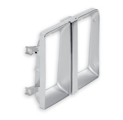 1981-1982 C10 H/L DOOR CHR/ARG DUAL RE L - Brothers Trucks  Headlight Bezel - Dual Square Head Light - Left