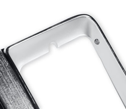 1981-1982 C10 H/L DOOR CHR/ARG DUAL RE L - Brothers Trucks  Headlight Bezel - Dual Square Head Light - Left