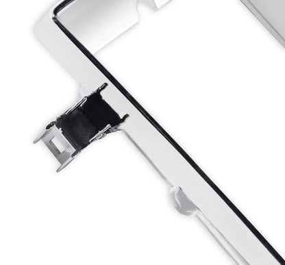 1981-1982 C10 H/L DOOR CHR/ARG DUAL RE L - Brothers Trucks  Headlight Bezel - Dual Square Head Light - Left