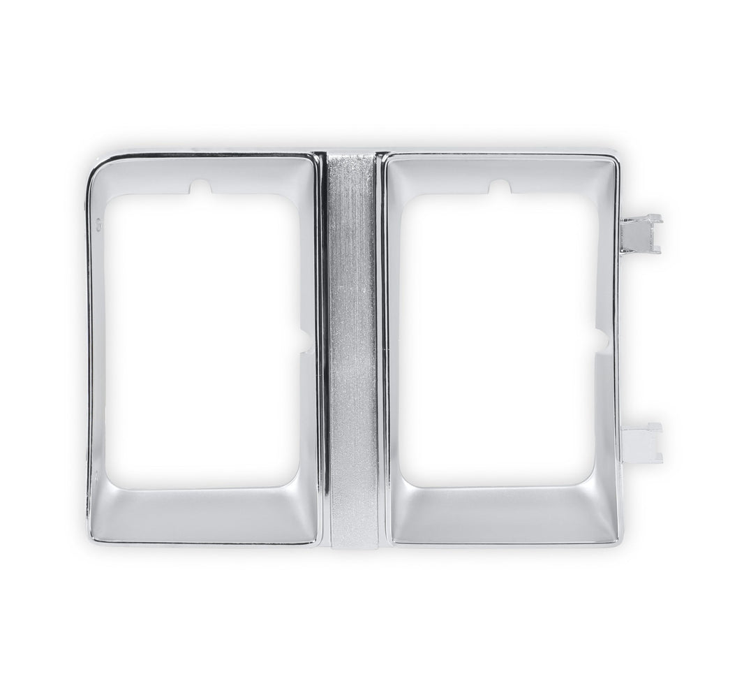 1981-1982 C10 H/L DOOR CHR/ARG DUAL RE R - Brothers Trucks  Headlight Bezel - Dual Square Head Light - Right