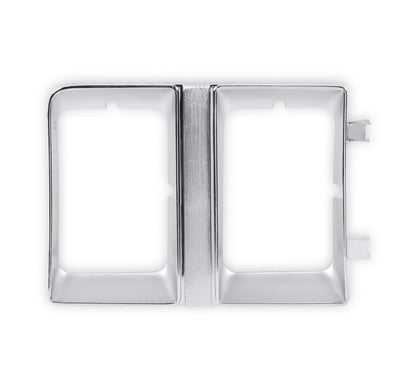 1981-1982 C10 H/L DOOR CHR/ARG DUAL RE R - Brothers Trucks  Headlight Bezel - Dual Square Head Light - Right