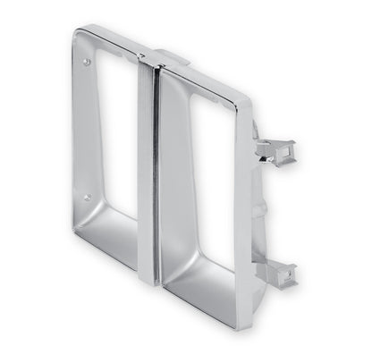 1981-1982 C10 H/L DOOR CHR/ARG DUAL RE R - Brothers Trucks  Headlight Bezel - Dual Square Head Light - Right
