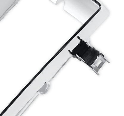 1981-1982 C10 H/L DOOR CHR/ARG DUAL RE R - Brothers Trucks  Headlight Bezel - Dual Square Head Light - Right