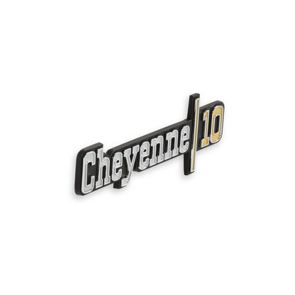 1973-1974 C/K CHEYENNE10 FNDR EMBLM PAIR - BROTHERS Trucks C/K Fender Badge Pair - Cheyenne 10