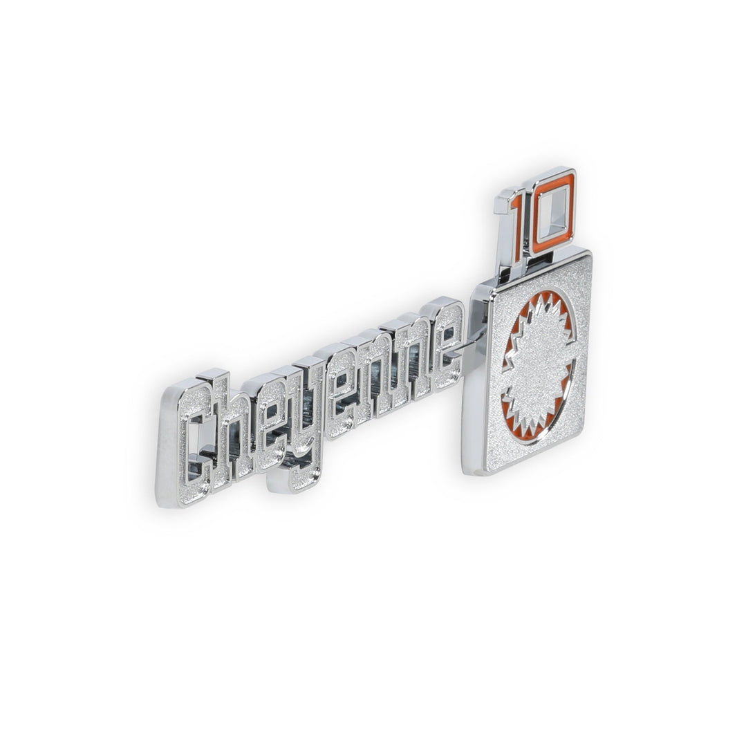 1975-1980 C/K CHEYENNE10 FNDR EMBLM PAIR - BROTHERS Trucks C/K Fender Badge Pair - Cheyenne 10