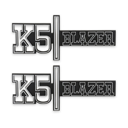 1973-1974 C/K BLAZER 4WD FNDR EMBLM PAIR - BROTHERS Trucks K5 Fender Badge Pair - Blazer 4WD