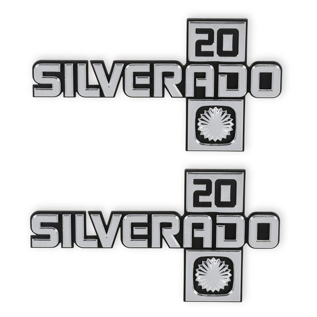 1981-88 C/K SILVERADO 20 FNDR EMBLEM PR - BROTHERS Trucks C/K Fender Badge Pair - Silverado 20