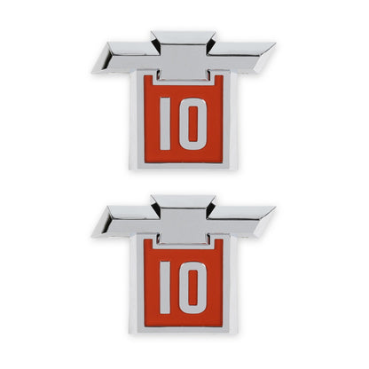 1964 C/K 10 FENDER EMBLEM PAIR - BROTHERS Trucks C/K Fender Badge Pair - Chevy 10