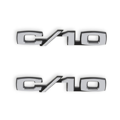 1969-1970 C/K C/10 FENDER EMBLEM PAIR - BROTHERS Trucks C/K Fender Badge Pair - C/10