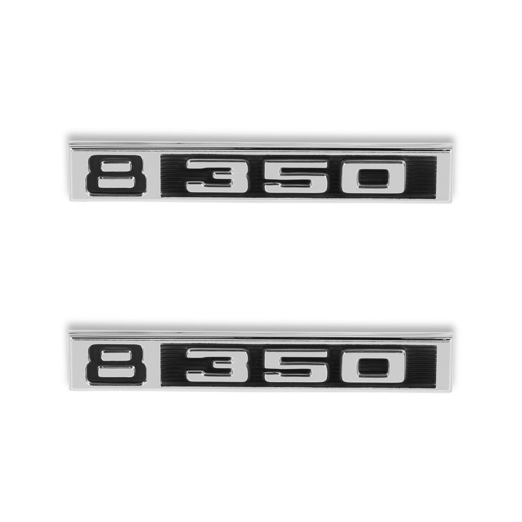 1969-1972 C/K 8/350 FENDER EMBLEM PAIR - BROTHERS Trucks C/K Fender Badge Pair - 8/350