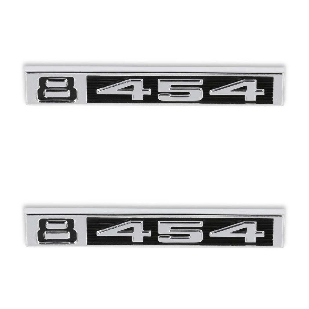 1969-1972 C/K 8/454 FENDER EMBLEM PAIR - BROTHERS Trucks C/K Fender Badge Pair - 8/454