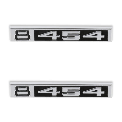 1969-1972 C/K 8/454 FENDER EMBLEM PAIR - BROTHERS Trucks C/K Fender Badge Pair - 8/454