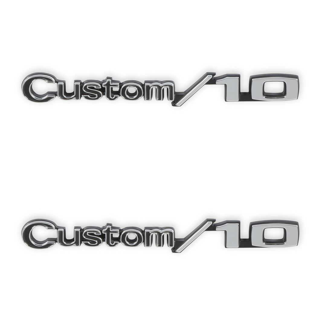 1969-1972 C/K CUSTOM/10 FNDR EMBLEM PAIR - BROTHERS Trucks C/K Fender Badge Pair - Custom/10