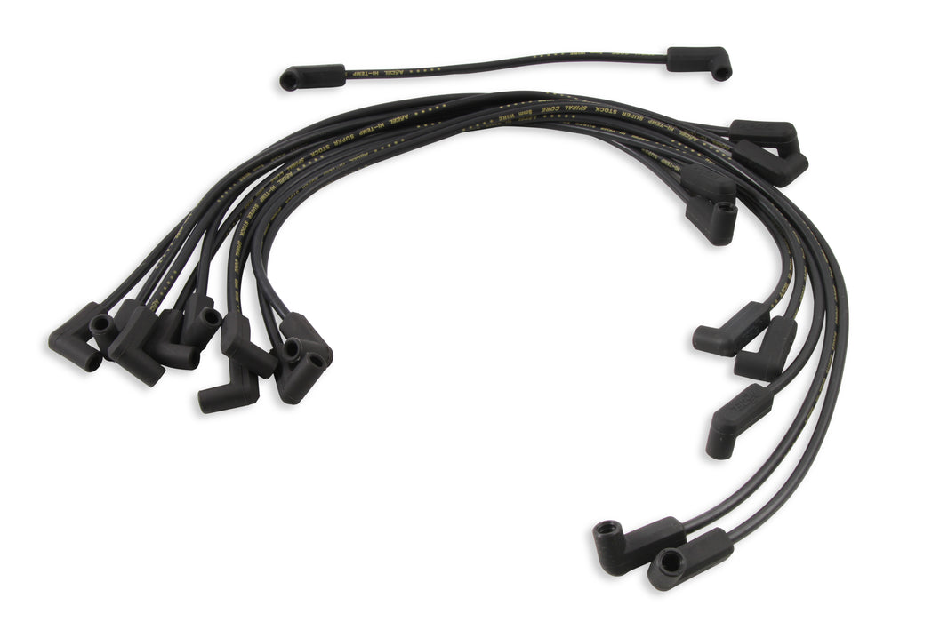 Spark Plug Wire Set- 8mm - Super Stock -  Custom - Black Wire