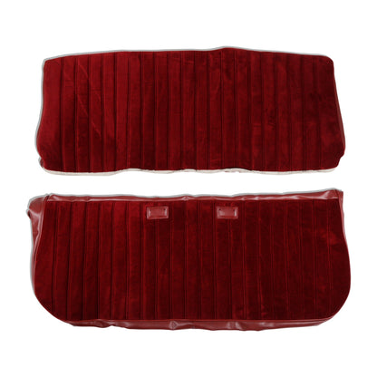 1981-87 C/K FULL PLT VINYL/CLOTH MAR/BUR - BROTHERS Trucks Seat Upholstery Kit - Full Pleat Cloth/Vinyl - Maroon/Burgundy