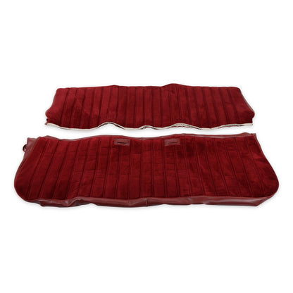 1981-87 C/K FULL PLT VINYL/CLOTH MAR/BUR - BROTHERS Trucks Seat Upholstery Kit - Full Pleat Cloth/Vinyl - Maroon/Burgundy