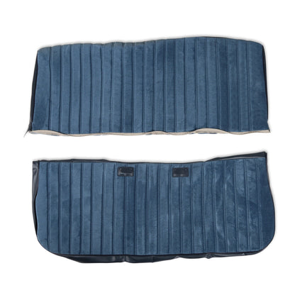 1981-87 C/K FULL PLT SEAT VINYL/CLTH BLU - BROTHERS Trucks C/K Seat Upholstery Kit - Full Pleat Cloth/Vinyl - Navy