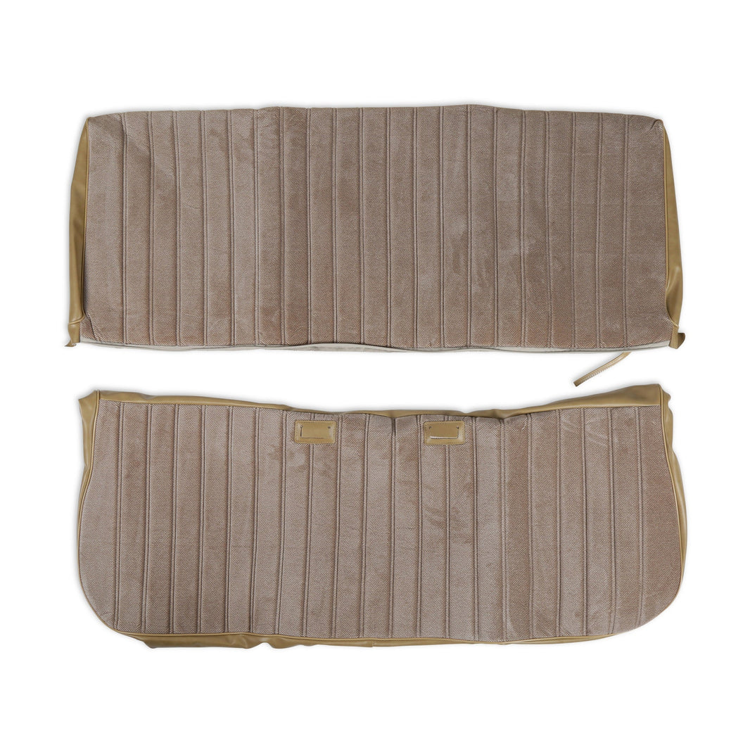 1981-87 C/K FULL PLT SEAT VINYL/CLTH TAN - BROTHERS Trucks C/K Seat Upholstery Kit - Full Pleat Cloth/Vinyl - Tan