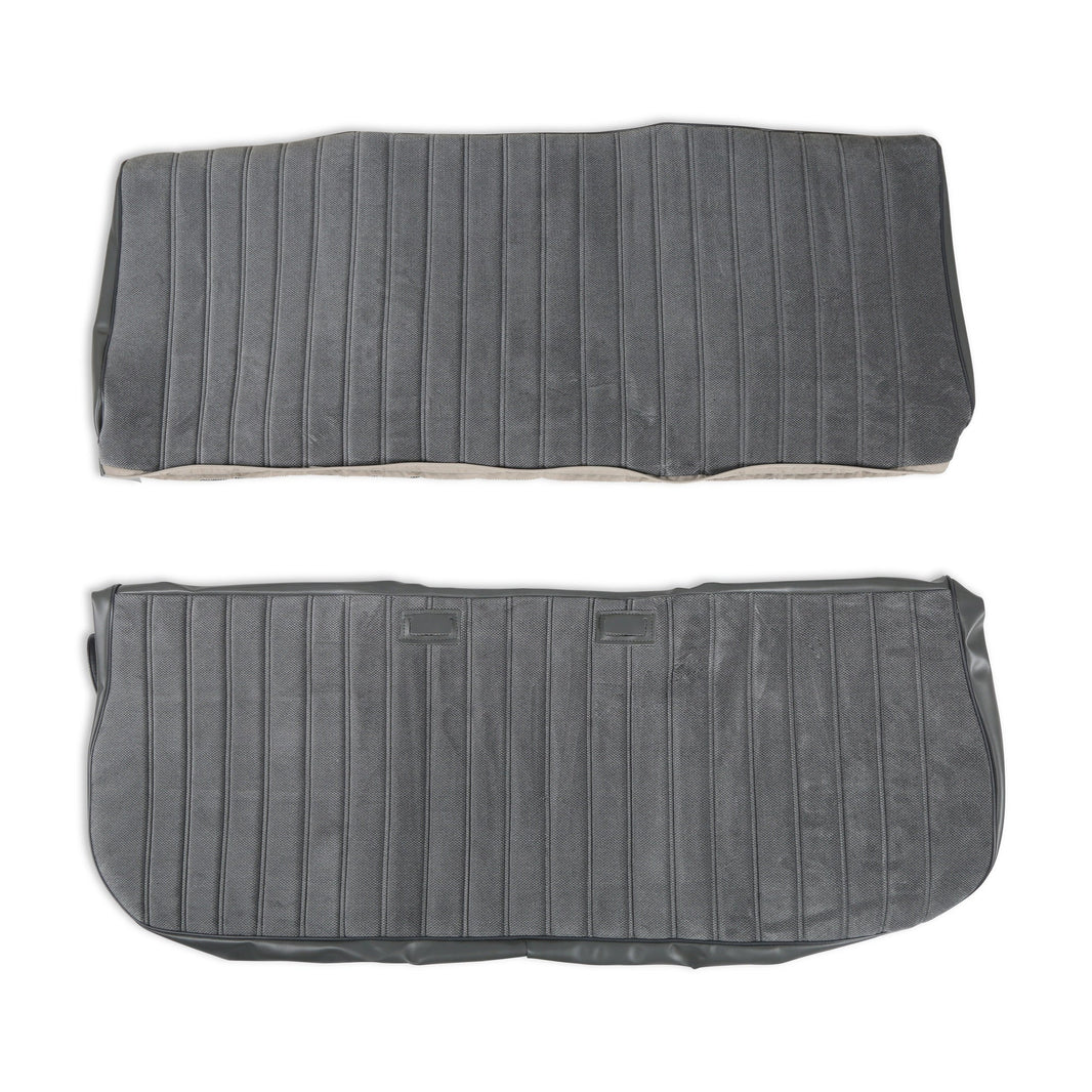 1981-87 C/K FULL PLT VINYL/CLTH GRY/CHAR - BROTHERS Trucks C/K Seat Upholstery Kit - Full Pleat Cloth/Vinyl - Grey/Charcoal