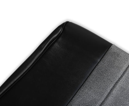 1981-87 C/K STD PLEAT VNYL/CLTH BLK/SILV - BROTHERS Trucks Seat Upholstery Kit - Standard Pleat Cloth/Vinyl - Black/Silver