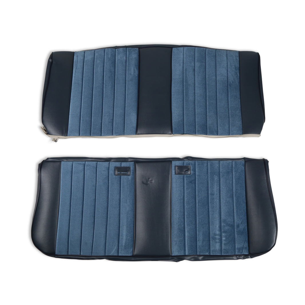 1981-87 C/K STD PLEAT SEAT VNYL/CLTH BLU - BROTHERS Trucks C/K Seat Upholstery Kit - Standard Pleat Cloth/Vinyl - Navy