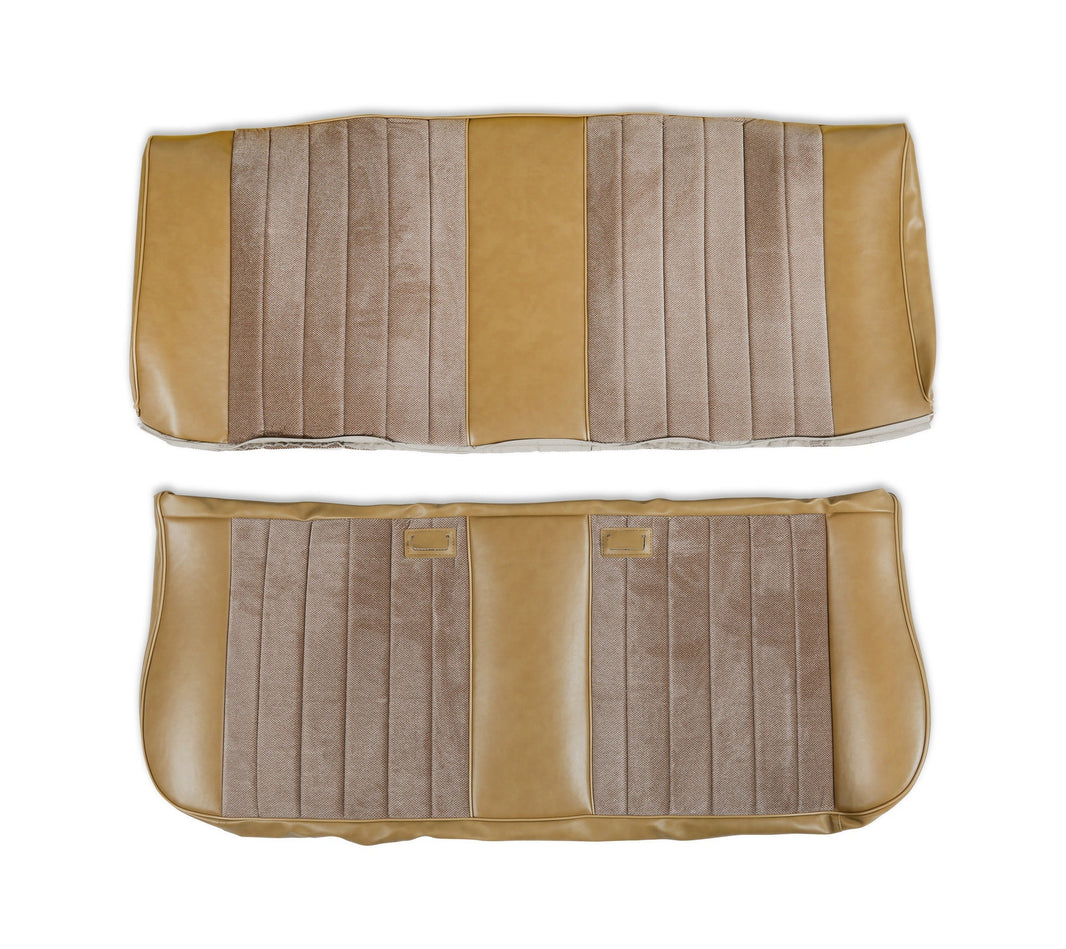 1981-87 C/K STD PLEAT SEAT VNYL/CLTH TAN - BROTHERS Trucks C/K Seat Upholstery Kit - Standard Pleat Cloth/Vinyl - Tan