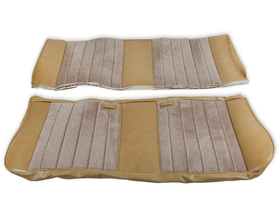 1981-87 C/K STD PLEAT SEAT VNYL/CLTH TAN - BROTHERS Trucks C/K Seat Upholstery Kit - Standard Pleat Cloth/Vinyl - Tan